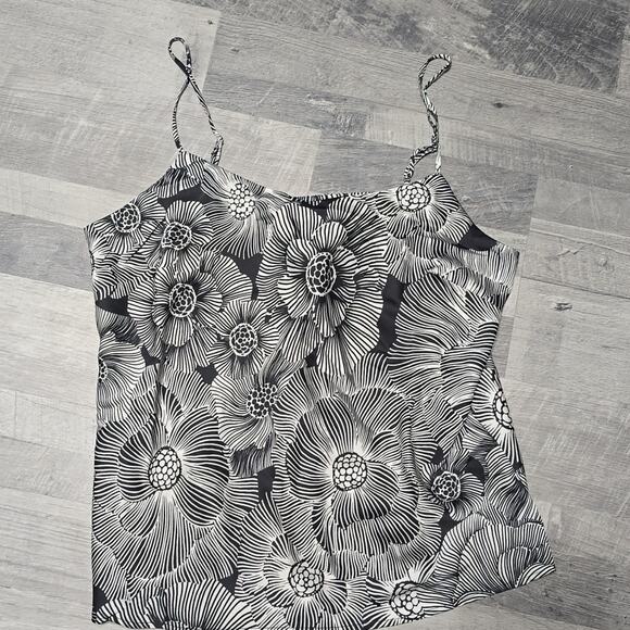 Express Tops - NWT, Express • Satin Floral Cowl Neck Tank Top, Size Small